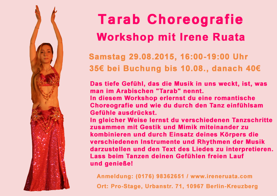 Workshop Tarab Choreografie mit Irene Ruata in Berlin-Kreuzberg