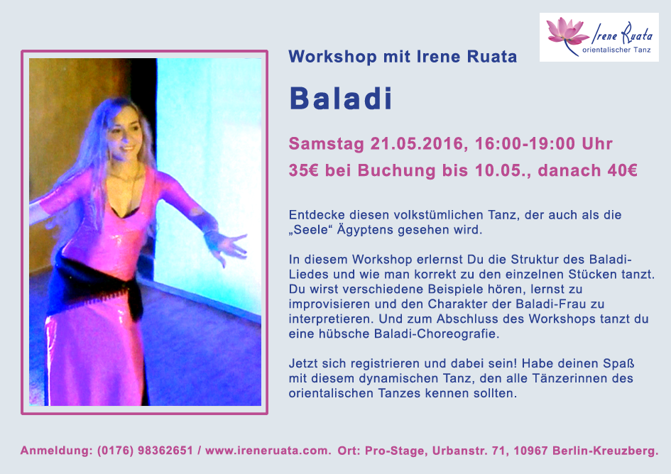 Workshop Baladi mit Irene Ruata in Berlin-Kreuzberg